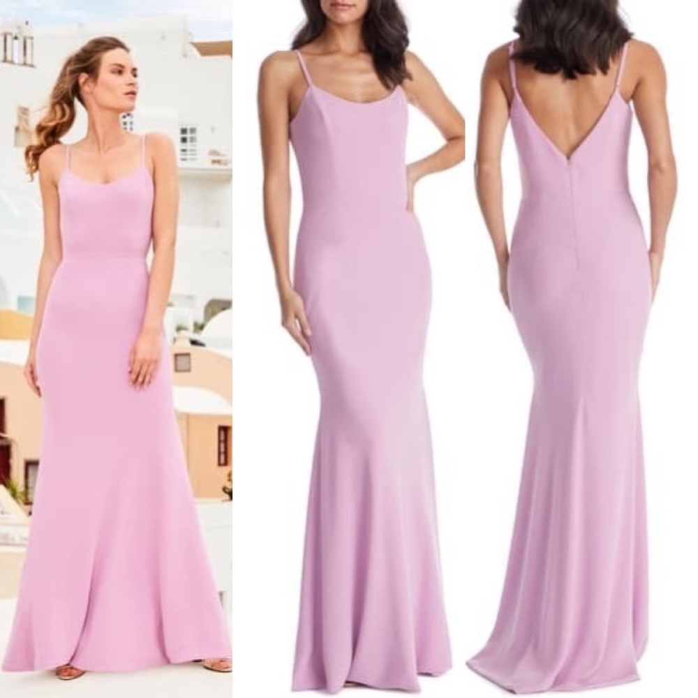 DRESS THE POPULATION JODI CREPE EVENING DRESS